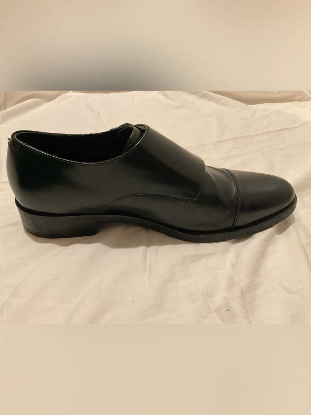 Cole Haan Black Leather Shoes 13 with Monk Strap